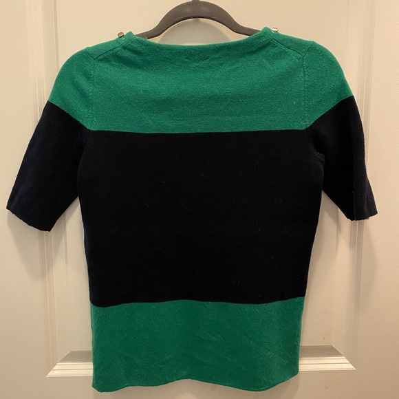 Blue & Green Quarter Sleeve Talbots Sweater - Picture 2 of 3